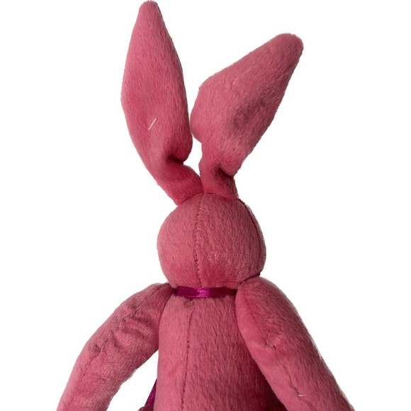 Delton Product Corp Bunny Rabbit Pink Plush Posable Stuffed Animal Easter 14” - Picture 6 of 8